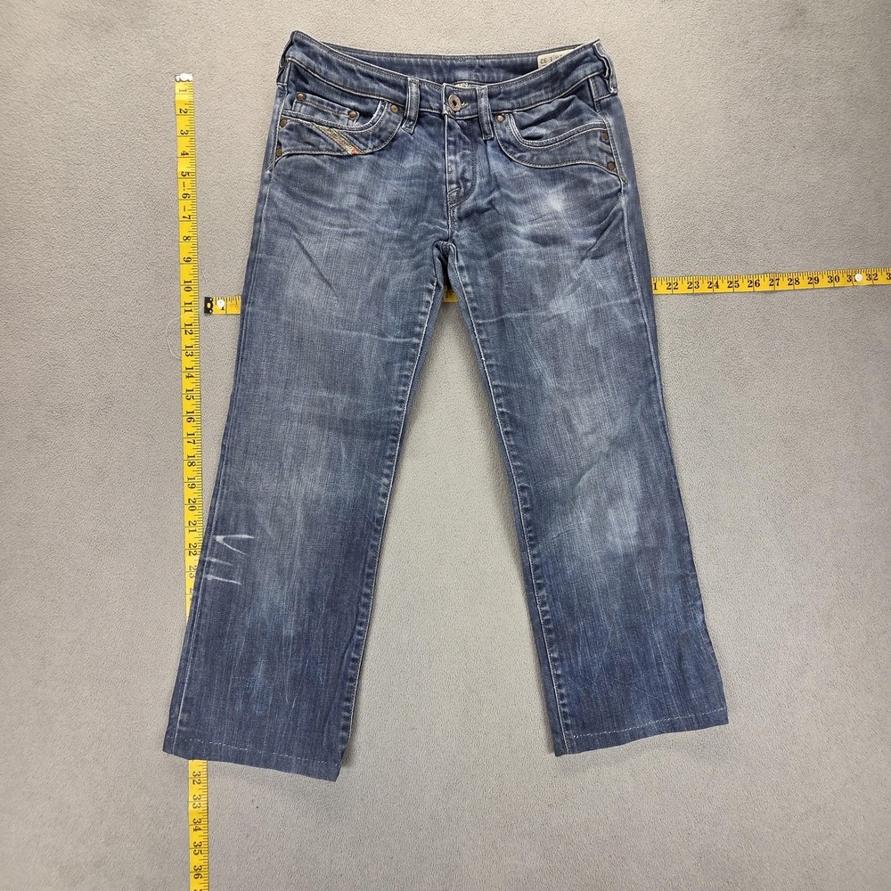 Diesel Jeans Womens 26 Blue KYCUT Low Rise Straight Stretch Altered Hem 0060B